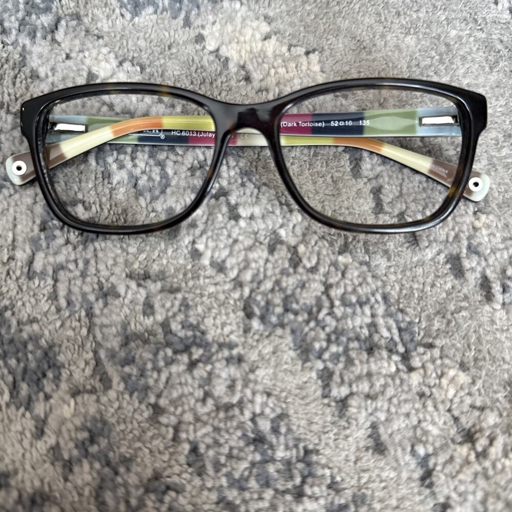 Coach Eyeglass Frames Full Rim Julayne Dark Tortoise 52-16-135